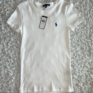 CLASSIC WHITE WOMENS POLO RALPH LAUREN T-SHIRT